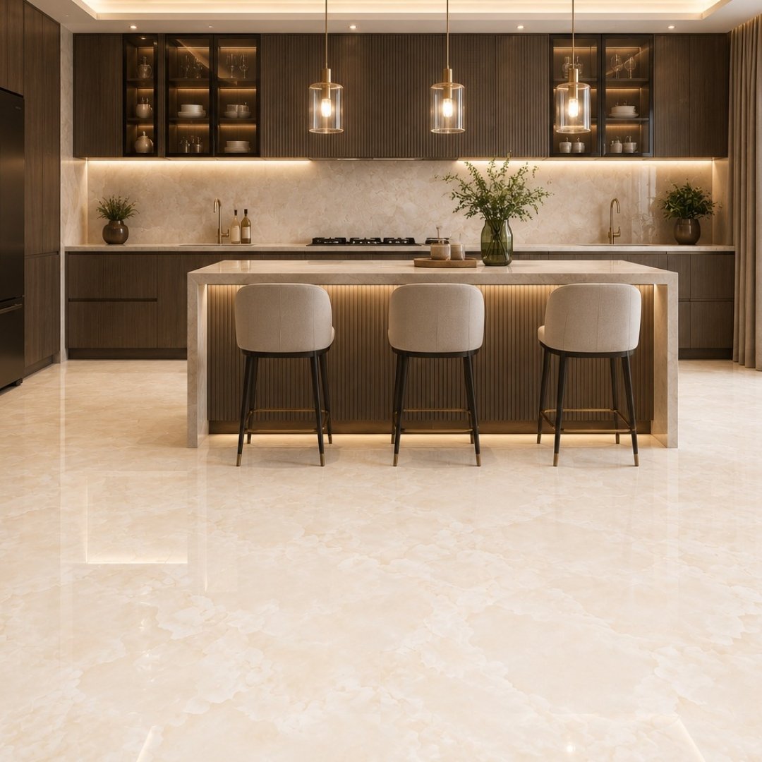 AL Petal Onyx Beige Marble & Stone - My Home Studio